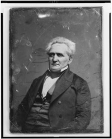 Unidentified man, half-length portrait, three-quarters to the left, between 1844 and 1860. Creator: Mathew Brady.