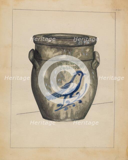 Jar, c. 1936. Creator: Jules Lefevere.