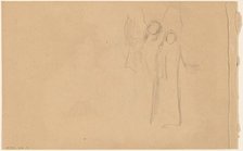 Study of Figures [verso], 1890/1897. Creator: Charles Sprague Pearce.