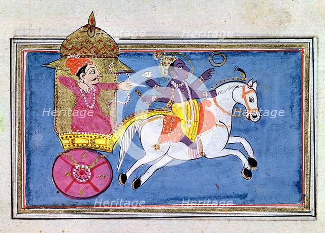 Krishna, Hindu deity, an avatar of Vishnu, 17th century. Artist: Unknown