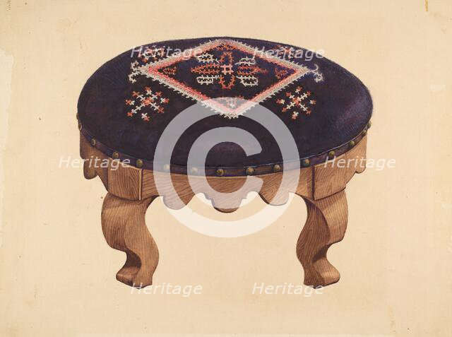 Footstool. Creator: Unknown.