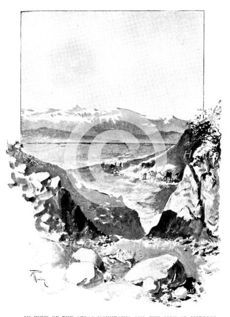 A Visit to Tafilet: in view of the Atlas Mountains and the city of Morocco, 1895. Creator: L. A. S..