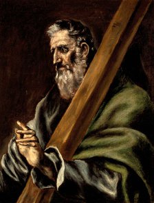 The Apostle St. Andrew, c1600. Creator: School of El Greco.