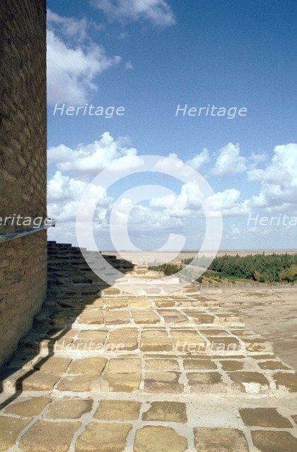Stairway of the minaret of the Great Mosque, Samarra, Iraq, 1977.