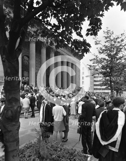 University graduates outside Sheffield City Hall, South Yorkshire, 1967.  Artist: Michael Walters