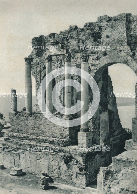 Part of the Greek Theatre, Taormina, Sicily, 1927. Artist: Eugen Poppel.