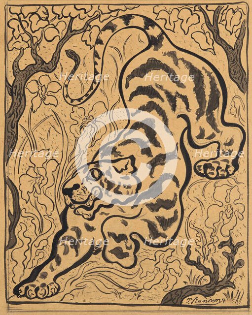 Tiger in the jungles, 1893. Creator: Ranson, Paul Elie (1864-1909).