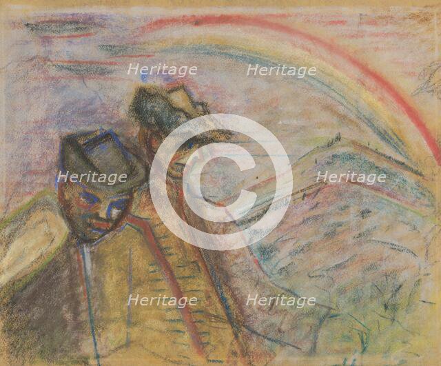 Two men in the countryside, 1935-1944. Creator: Arnold Peter Weisz-Kubincan.