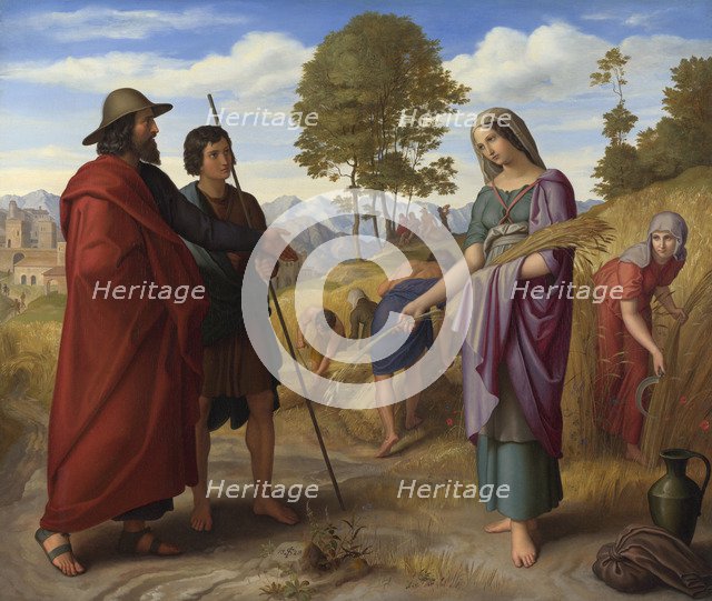 Ruth in Boaz's Field, 1828. Artist: Schnorr von Carolsfeld, Julius (1794-1872)