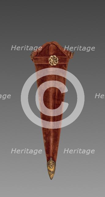 Katar (Stabbing Dagger): Sheath, 1700s. Creator: Unknown.