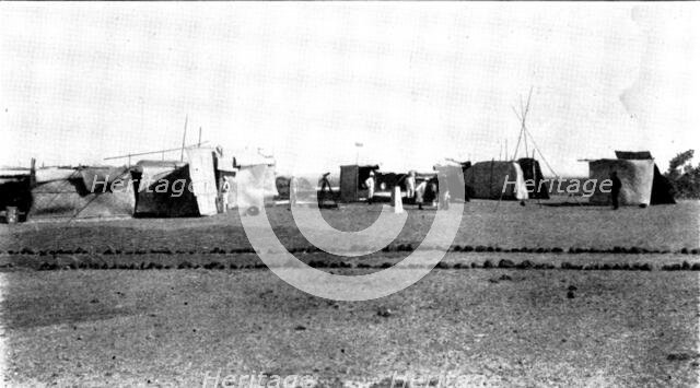The Eclipse Expedition: view of the observatories, showing...shelter provided against the Sun, 1898. Creator: Unknown.