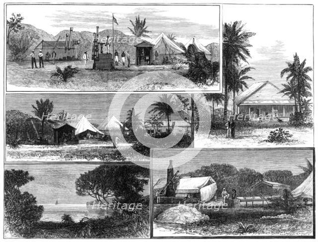 The Eclipse of the Sun, May 6, seen from Caroline Island, in the Pacific Ocean, 1883. Creator: Unknown.