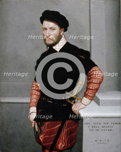 Portrait of Duke Gabriel de la Cueva y Girón, 1560. Creator: Moroni, Giovan Battista (1520/25-1578).