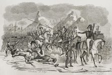 First Carlist War, (1833-1840): Action of Zalduendo, 1842.  Creator: Pedro Celestino Mare.