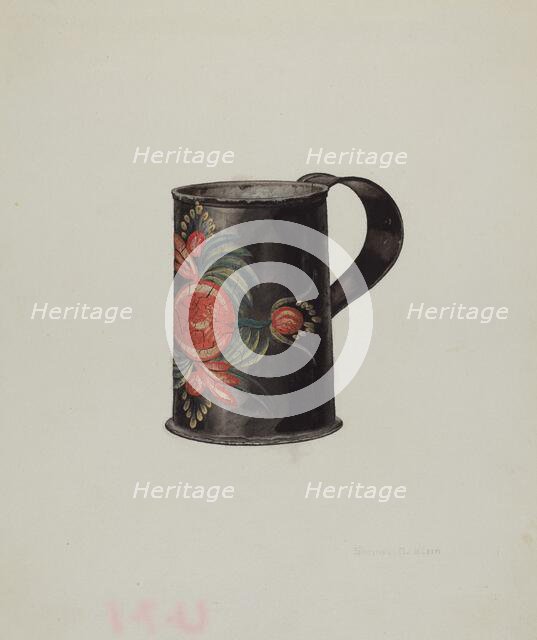 Toleware Mug, 1941. Creator: Samuel O. Klein.