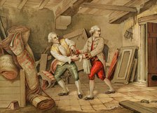 The Prince of Peace guided by a faithful servant, Mutiny of Aranjuez, (17-19 March 1808), 1881. Creator: Unknown.