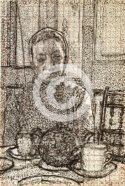 Mrs Mounter at the breakfast Table, 1916-1917. Artist: Harold Gilman.