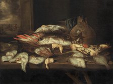 Still Life with Halibut and other Fish. Creator: Abraham van Beyeren.