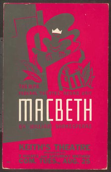 Poster from Indianapolis production of Macbeth (Keith's Theater), [193-] . Creator: Unknown.