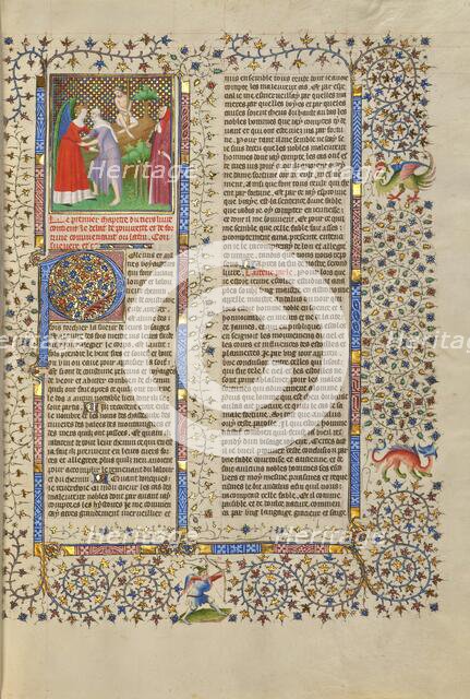 The Struggle between Fortune and Poverty; Des cas des nobles hommes et femmes, about 1413-1415. Creators: Boucicaut Master, Workshop of the Boucicaut Master.