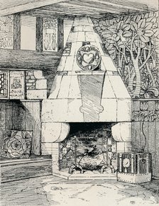 'A Corner Fireplace', c1895, (1896). Artist: Mackay Hugh Baillie Scott.