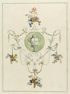 Decorative Floral Print, from A Collection of Flowers Drawn after Nature, 1793. Creator: John Edwards.