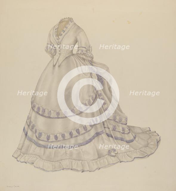 Dress, c. 1940. Creator: Nancy Crimi.