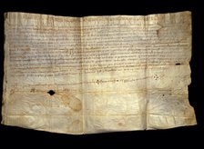 Execution of the will of the Count of Barcelona Wilfred II (+ 26 - April-911), parchment document…