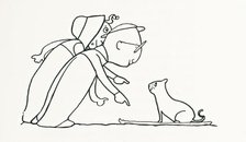 People and cat, 1899.  Creator: Charles Robinson.