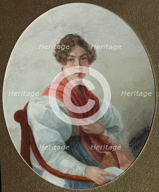 Portrait of N.A. Vasilyeva, 1835. Artist: Borozdna-Stromilova, Lyubov Stepanovna (1813-1894)