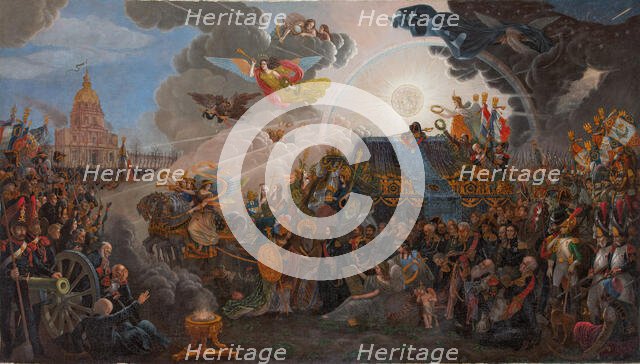 Allegory of the return of the Ashes of Napoleon, 1840. Creator: Trichot, François (active first Half of 19th cen.).