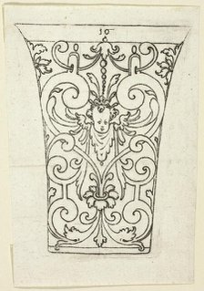 Plate 10, from XX Stuck zum (ornamental designs for goblets and beakers), 1601. Creator: Master AP.