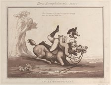 Horse Accomplishments, Sketch 8: An Arithmetician !!, August 1, 1799., August 1, 1799. Creator: Thomas Rowlandson.