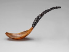 Ceremonial feast ladle with representation of crest legend, 1850-1885. Creator: Unknown.