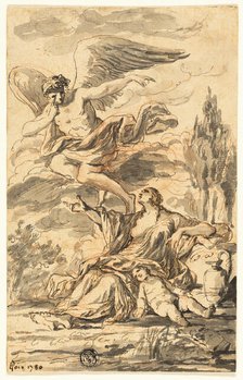 Angel Appearing to Hagar and Ishmael, 1780. Creator: Etienne Pierre Adrien Gois.