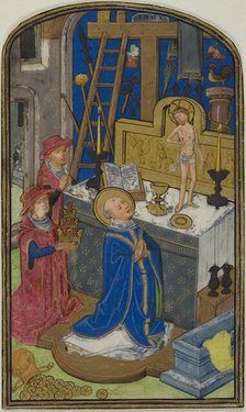 The Mass of St. Gregory, from a Book of Hours, 1460/70. Creator: Willem Vrelant or his workshop (Bruges).