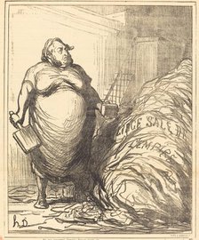 Je ne pourrai jamais laver tout ça, 1872. Creator: Honore Daumier.