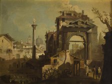 View of an Italian City, 18th century. Creator: Francesco Guardi.