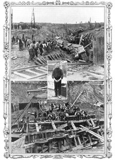 A disaster of which heroes were born: the Dock Disaster at Newport..., 1909. Creators: Illustrations Bureau, Bolak.