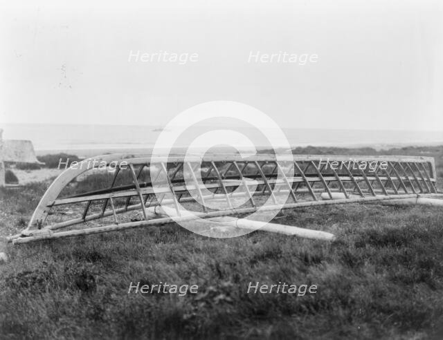 Umiak frame, Kotzebue, c1929. Creator: Edward Sheriff Curtis.