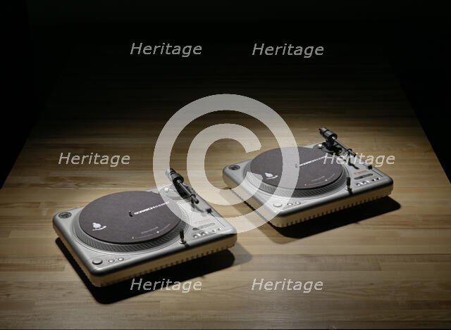 Turntable used by Grand Wizzard Theodore, 2000s. Creator: Vestax.