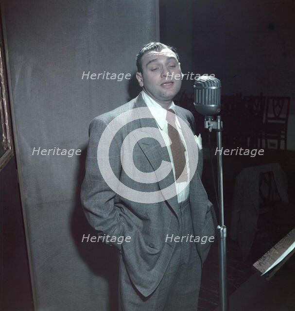 Portrait of Frankie Laine, New York, N.Y., 1946. Creator: William Paul Gottlieb.
