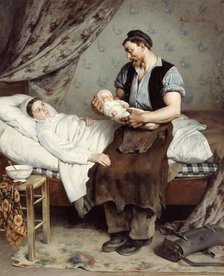 The newborn, 1881. Creator: Andre Gill.