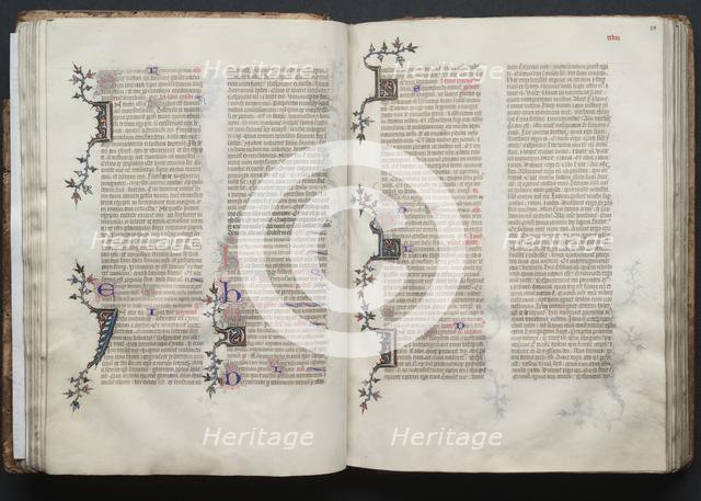 The Gotha Missal: Fol. 37v, Text, c. 1375. Creator: Master of the Boqueteaux (French); Workshop, and.