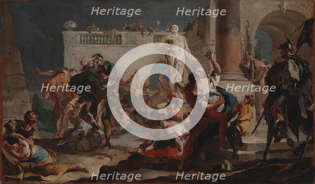 The Rape of the Sabine Women, 1718-1719. Creator: Giovanni Battista Tiepolo.