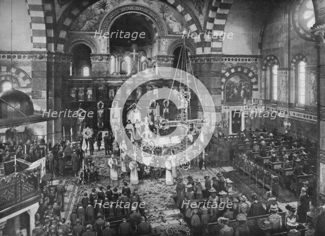 Easter Sunday service at the Greek Church, Bayswater, London, c1903 (1903). Artist: Unknown.