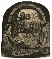 Te atua (The God), from the Suite of Late Wood-Block Prints, 1898/99. Creator: Paul Gauguin.