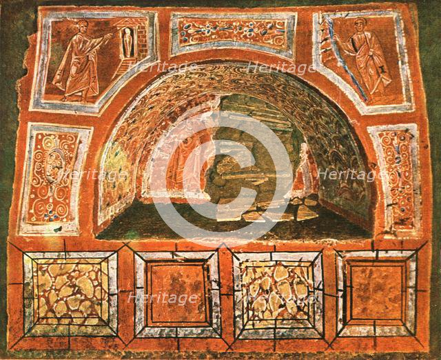Arcosolium in the Catacomb of Domitilla on the Via Ardeatina, Rome, Italy, (1928). Creator: Unknown.