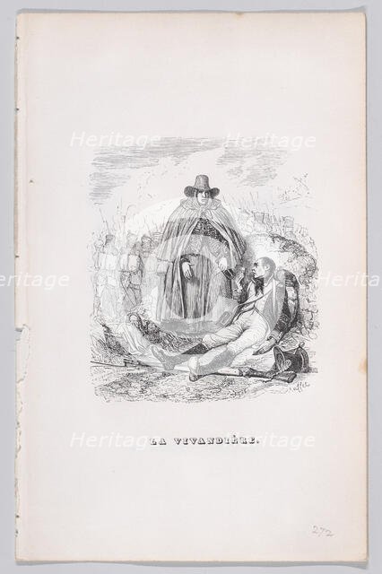 The Vivandière from The Complete Works of Béranger, 1836. Creator: Auguste Raffet.