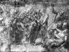 Study for an Entombment, attributed to Raphael, 1913.Artist: Raphael